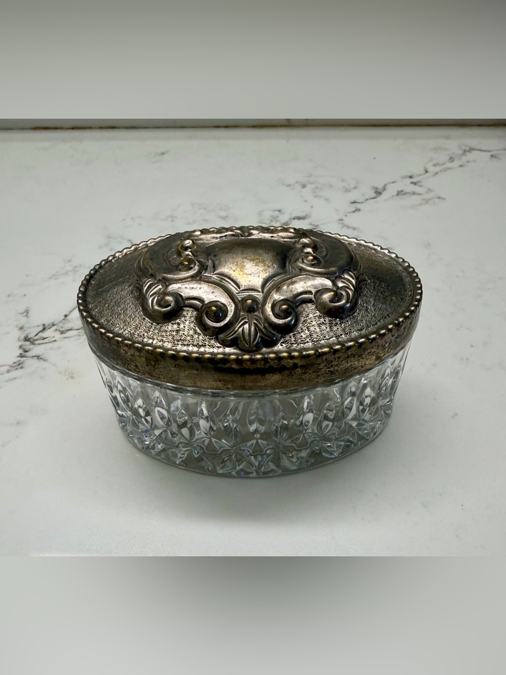 Vintage Crystal Vanity by International Silver Company